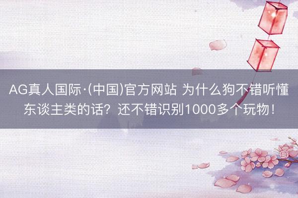 AG真人国际·(中国)官方网站 为什么狗不错听懂东谈主类的话？还不错识别1000多个玩物！