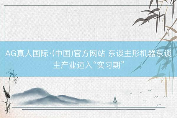 AG真人国际·(中国)官方网站 东谈主形机器东谈主产业迈入“实习期”